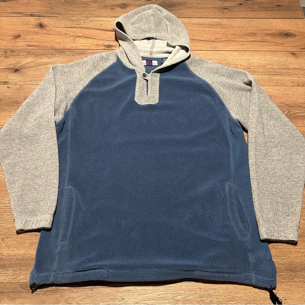 Vintage St. Durand two-tone fleece hoodie pullover size L